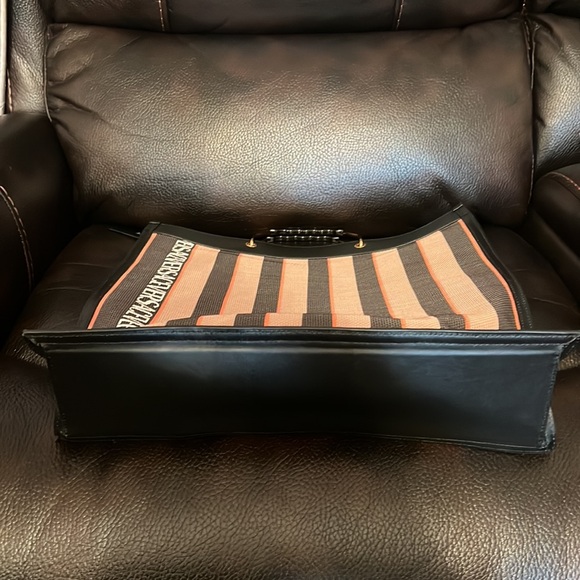 Versace unisex mesh penguin logo monogram top handle tote bag NEW - Picture 10 of 10